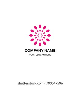 Flower logo design vector sign template