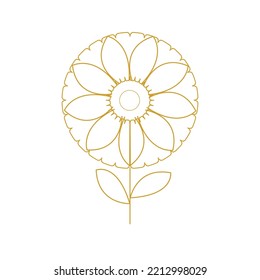 Flower logo design vector. sunflower Icon Universal flower logo, Vector Illustration. 