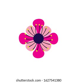 Flower Logo Design Vector Template
