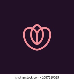 Flower logo design vector. Universal flower logo.