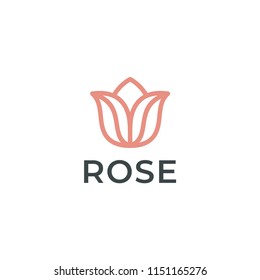 Flower logo design vector. Universal flower logo.