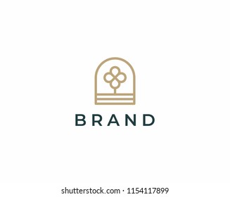 Flower logo design vector. Universal flower logo.