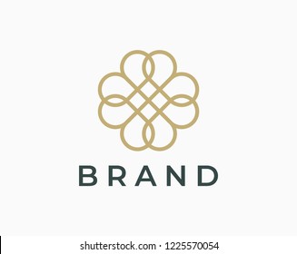 Flower logo design vector. Universal flower logo.