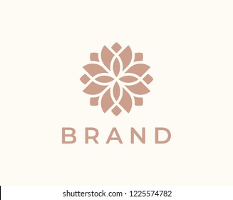 Flower logo design vector. Universal flower logo.