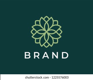 Flower logo design vector. Universal flower logo.