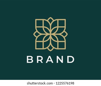 Flower logo design vector. Universal flower logo.