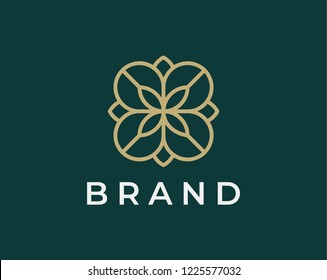 Flower logo design vector. Universal flower logo.