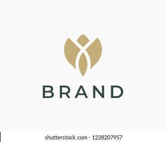 Flower logo design vector. Universal flower logo.