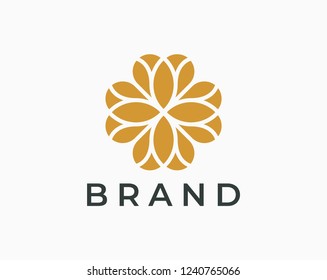 Flower logo design vector. Universal flower logo.