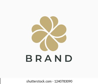 Flower logo design vector. Universal flower logo.