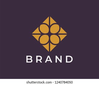 Flower logo design vector. Universal flower logo.