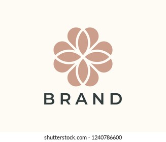 Flower logo design vector. Universal flower logo.