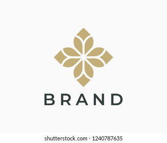 Flower logo design vector. Universal flower logo.