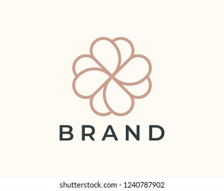 Flower logo design vector. Universal flower logo.