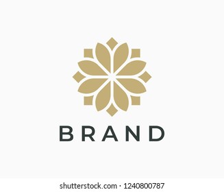 Flower logo design vector. Universal flower logo.