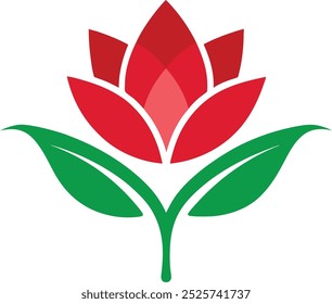 Flower logo design with a white background, vector, and illustration.