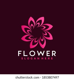 Logo de Flores Diseña ilustración vectorial