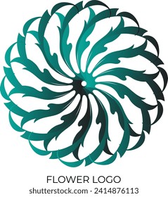 flower logo design.vector design template.