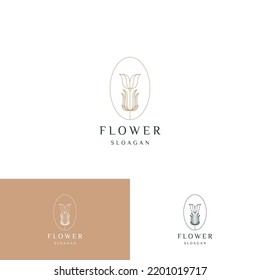 Flower logo desing icon vector