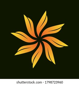 Flower logo with different shape and color.