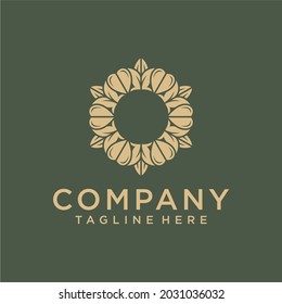 Logo de las flores. emblema de las flores. Cosmética, Spa, Salón De Belleza, Decoración, Diseño Boutique. Lujo, Negocios, Joyería Real, Logo del Hotel. Icono de interior. Logo del Resort and Restaurant.