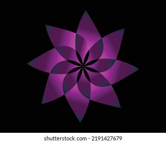 Diseño de bandera y logotipo de flor