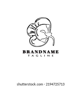 florales Logo flache Symboldesign Vorlage Schwarz Moderne einzelne Illustration