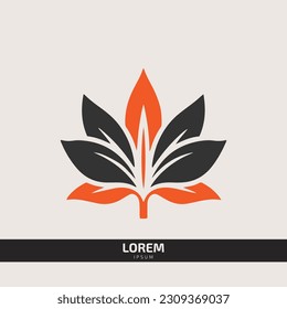 flower logo floral vector template color