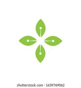 flower logo green image nature simple Illustration