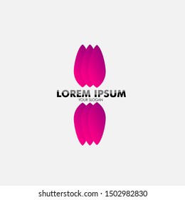 flower logo icon for beauty and health care product