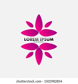 flower logo icon for beauty and health care product