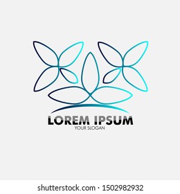 flower logo icon for beauty and health care product
