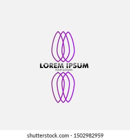 flower logo icon for beauty and health care product