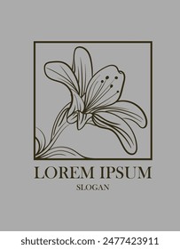 flower logo icon for beauty salon company