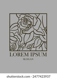 flower logo icon for beauty salon company