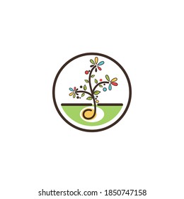 Flower logo icon creative design template