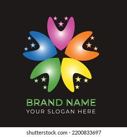 Flower logo or flower icon design
