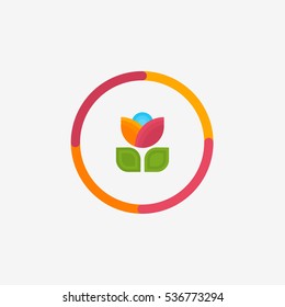 Flower logo icon design