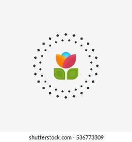 Flower logo icon design