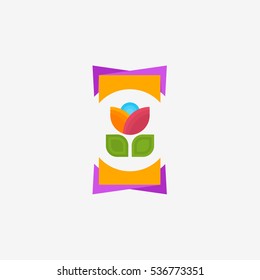 Flower logo icon design