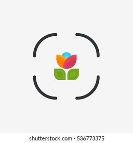 Flower logo icon design