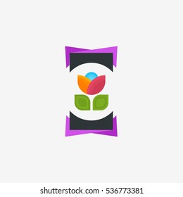Flower logo icon design
