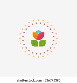 Flower logo icon design