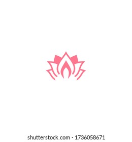 diseño de iconos con logotipo de flor con estilo de línea simple