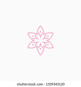 Flower Logo Icon Design Template. Modern, Florist, Feminine, Spa, beauty flat Vector