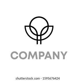 flower logo icon design template sign