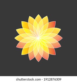 Flower logo icon design template elements