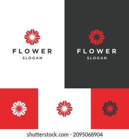 Flower logo icon design template