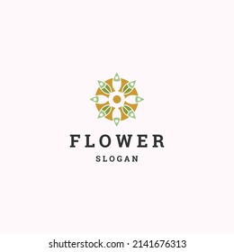 Flower logo icon design template vector illustration