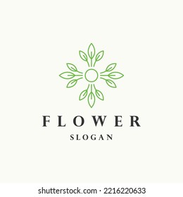 Icono de la flor modelo de diseño gráfico vectorial